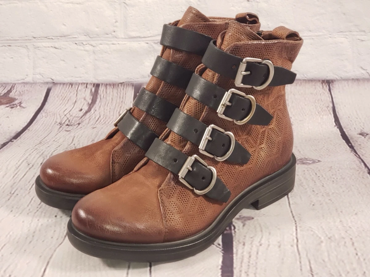 Miz Mooz New York Brown Leather Nerve Side Zip Combat Boots Women\'s Size 38 Miz Mooz Laney Soft Leather Bootie main image 2
