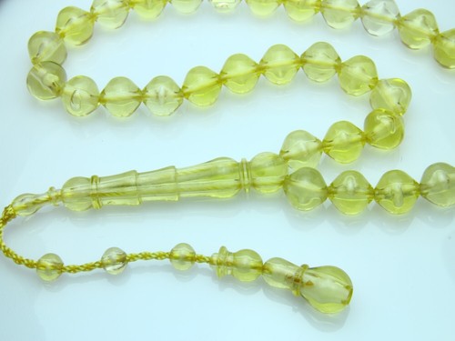 Light yellow color 33 beads Islamic Prayer Beads Misbaha Rosary misbaha 401002 - Picture 4 of 5