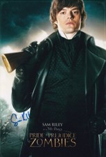 SAM RILEY signed Autogramm 20x30cm PRIDE PREJUDICE ZOMBIES in Person autograph