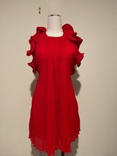 Flowy Red Halter Dress