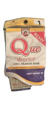 QUE YAKY WEAVE BY MILKYWAY 100 HUMAN HAIR STRAIGHT WEAVE EXTENSION 16 inches