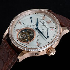 Sugess Tourbillon Master Day Date Seagull ST8004 Mechanical Watch SU8004RGD