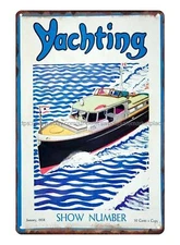plaque supplier 1938 Yachting Magazine Yacht Cruiser Boat Ocean metal tin sign