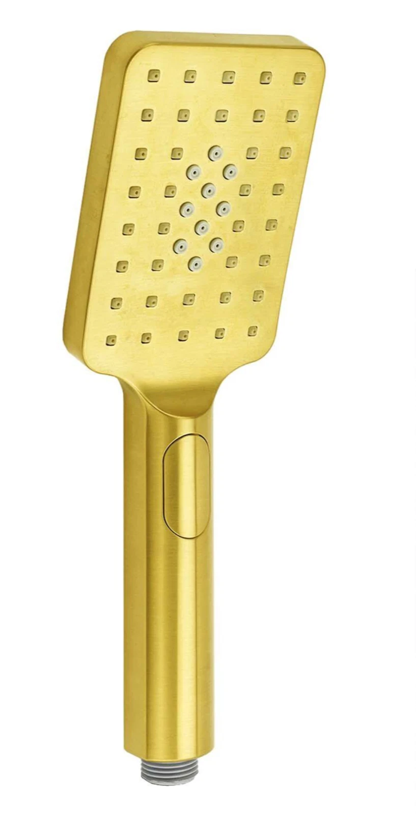 Housler Square Gold Shower head With 2 Function and anti-lime scales rubbers.