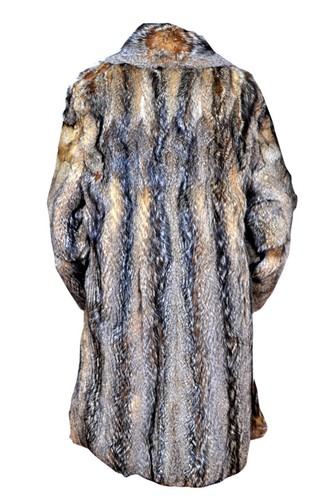 Cappotto invernale lungo in vera pelliccia di coyote tutte le taglie prevendita - Foto 2 di 9