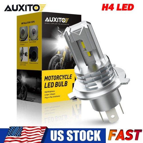 AUXITO H4 9003 HB2 LED Bulb Hi/Lo Beam White Motorcycle Headlight High Power M4