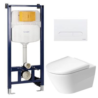 Duravit Durasystem Basic WC-Element mit Beta 100 Betätigung Weiß + D-Neo-WC