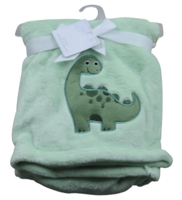 Baby Elements Blanket Dinosaur Fleece Green Dino Infant Boys Soft Plush NWT