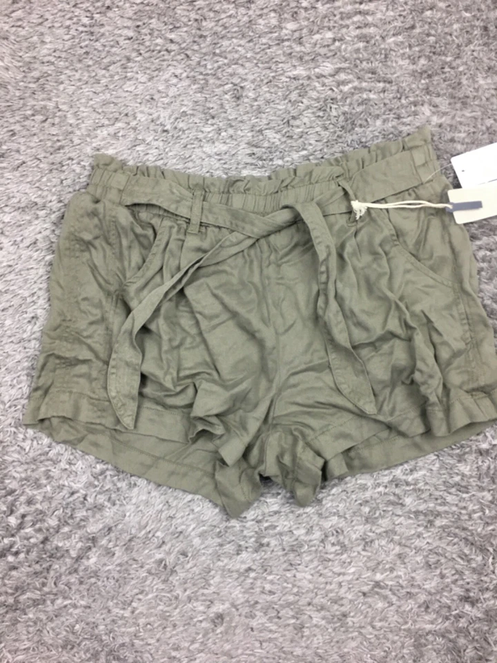 Pantalones Cortos Jolt Para Mujer Talla Grande Verde Cinturón Cortos Chinos Elastizados Cintura Cómoda Foto 4 de 4