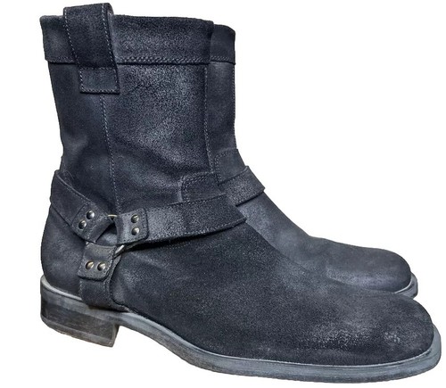 Kenneth Cole REACTION Harness Boot Men's Oiled Leather Black Size 11 - Picture 2 of 14