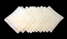 Antique Collection of 21 White Napkins Handkerchiefs AA6