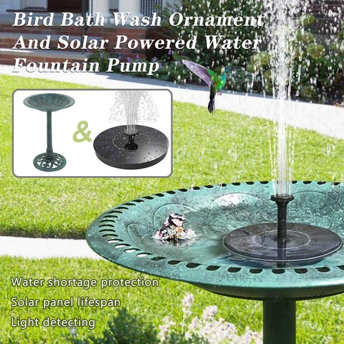Bird Bath Wash Ornament Garden Feeder 