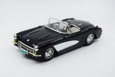 Deluxe MF329B 1950s Chevrolet Corvette Convertible Tin Friction Car in Black