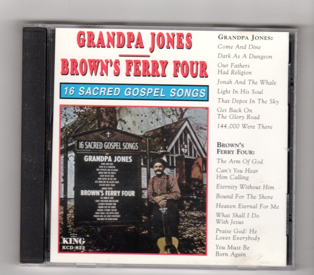 (IL646) Grandpa Jones/Brown's Ferry Four, 16 Sacred Gospel Songs - 1997 CD