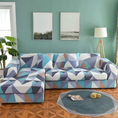 L-shape Need Order 2pieces Sofa Cover Elastic Couch Cover Corner Sectional - Foto 48 di 50