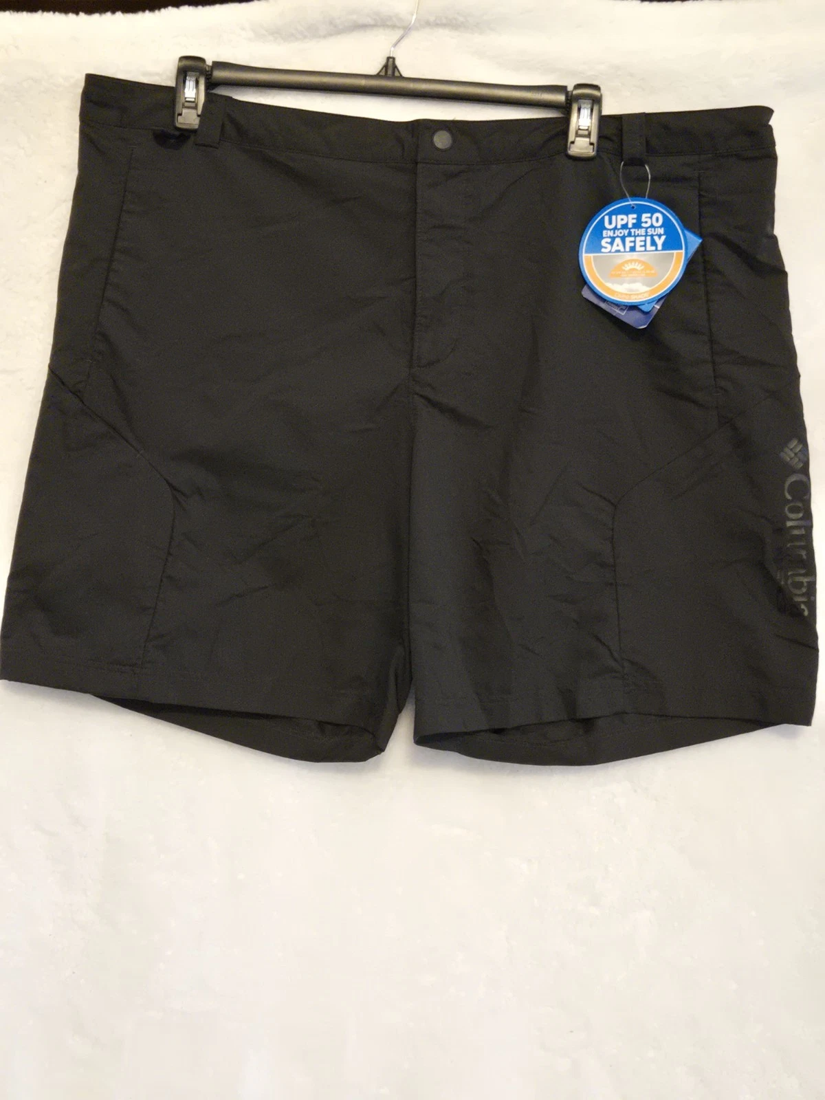 Columbia Mens Shorts 44x8 Black Omni Shade UPF 50 NEW Performance Fishing Gear