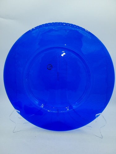 Effetre ? Murano Italy Blue Art Glass Textured Platter Plate 13" - Picture 1 of 6