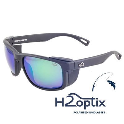H2Optix Reef - H2008 Black Matte Brown - Green Flash Mirror Lens - NEW