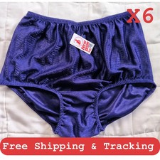 6 Underwear women high waist Panties Biggest Nylon Soft Briefs Waist 25"-32"