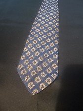 Brooks Brothers Silk Foulard Tie, Intricate Pattern All Silk Printed in England