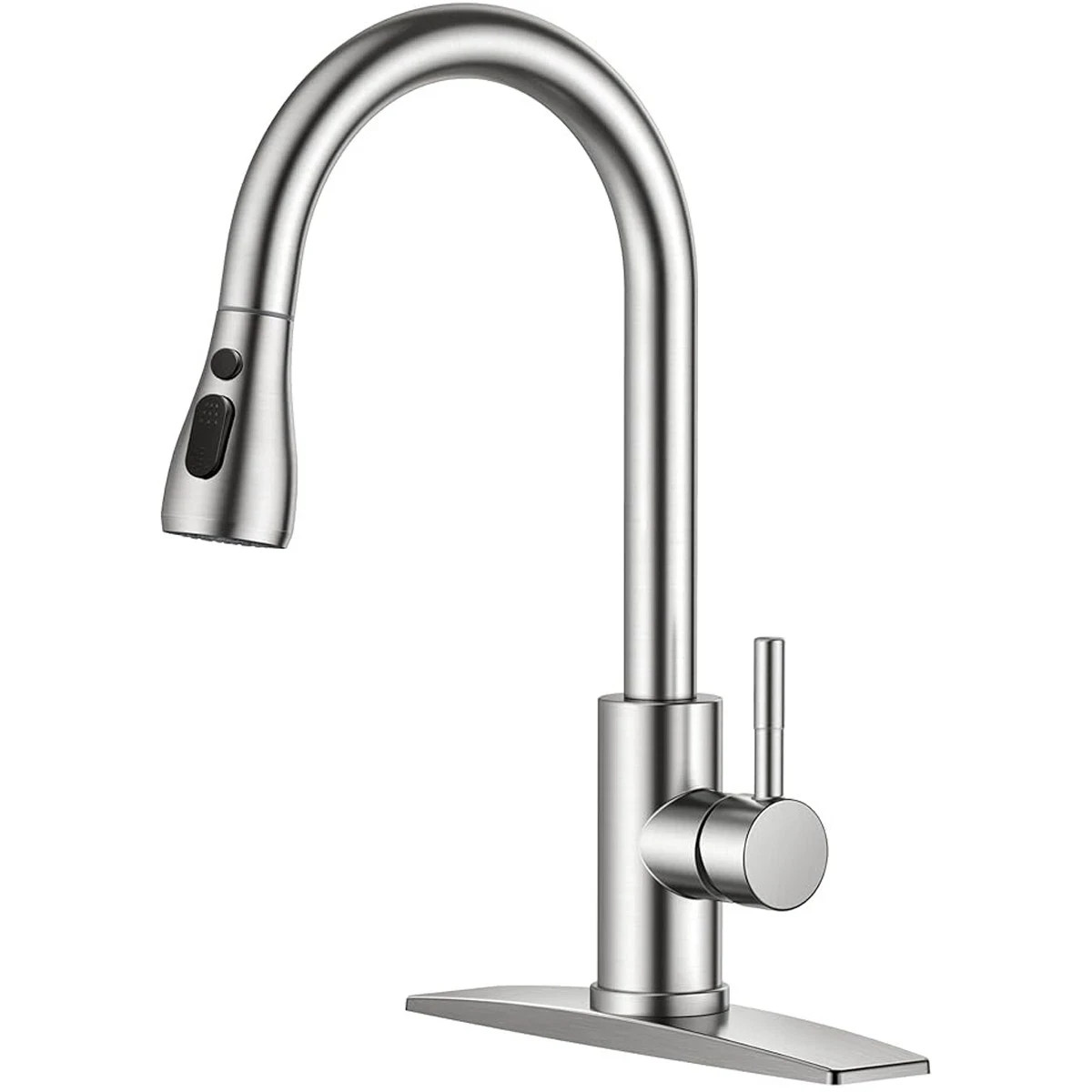 Kitchen Faucet Pull Down Spray Stainless Steel Sink Tap W/co