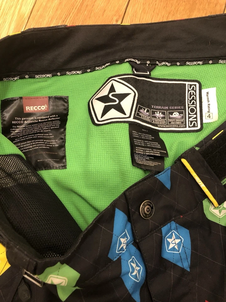 Pantalones para hombre Sessions Ridge Series extra grandes impermeables snowboard esquí Foto 4 de 4