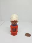 Vintage Fisher Price little people red native Indian chief Western Town 934