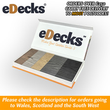 eDecks Composite Decking Samples All Colours 146mm x 22mm Offcuts Grey Oak
