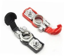 Universal Battery Terminals - Positive & Negative Car Battery Cable Connectors 