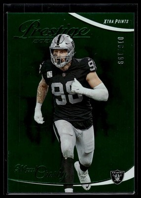 2023 Panini Prestige #157 Maxx Crosby Xtra Points Premium Green #/199