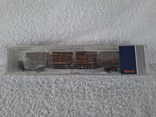 Roco Spur HO 76777 SBB Epoche V Rungenwagen mit Holz-/Scheitholzladungen VERSIEGELTER KARTON | Condition: New