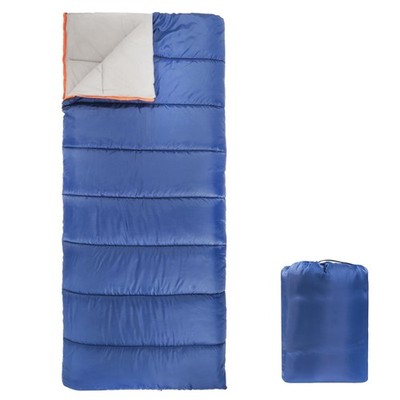 Amazon Basics 30°F Cool Weather Sleeping Bag for Adults, Warm and Tw'', Blue