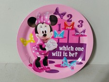 Zak Designs Disney Minnie Mouse Melamine Toddler Plate Bows Which One Will It Be
