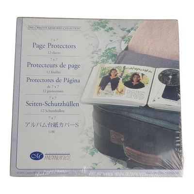New Creative Memories 7 x 7" Scrapbook Page Protectors 12 Sheets 2004 Sealed