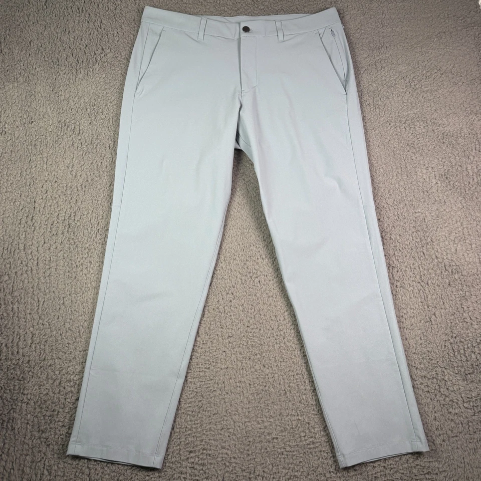 Брюки мужские Lululemon 36x30 синие комиссия приталенные варпстрем Chino M5AF2S - Изображение 2 из 4