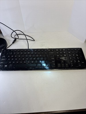 Amazon Basics Wired QWERTY Keyboard Full-Sized Media Control Black KU-0833