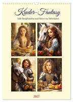 Kinder-Fantasy. Edle BurgfräUlein Und Ritter Im Mittelalter (Wandkalender 2027 D
