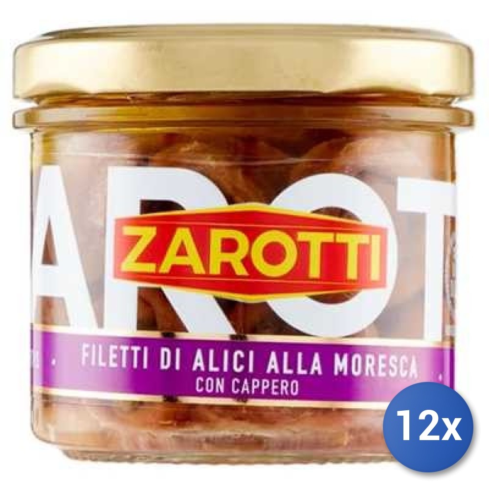 12X Multipack Anchovies Zarotti Fillets 60G Stuffed Moresca
