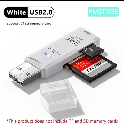 USB 2.0 Speicherkartenleser 2 in 1, High Speed Cf/Sd/Tf/Xd/Ms/Mi