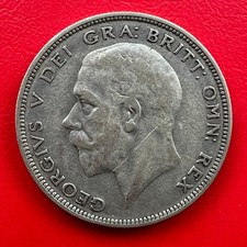 1936 king george v silver half crown coin in coin capsule