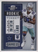 NFL CEEDEE LAMB 2020 Panini Contenders Optic Football Rookie Ticket Cowboys