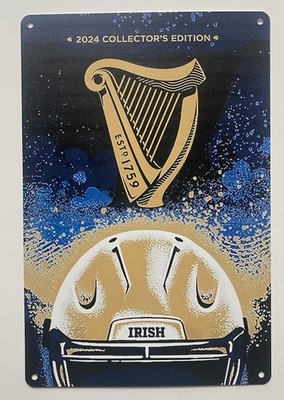 Guinness Beer Notre Dame Football Sign - Fighting Irish - Guinness Stout -