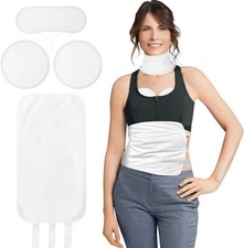 4 Pcs Castor Oil Pack Wrap Organic Cotton for Stomach, Neck, Breast, Belly, Live