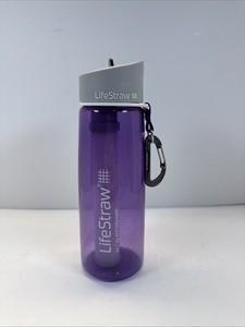 LifeStraw Go 650ML Water Filter Bottle 2-Stage Filter for Hiking & Travel Purple