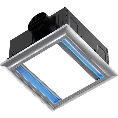 12'' Ultra Quiet Bathroom Exhaust Fan with Light, 1.0 Sone 160 CFM, Aluminum B...
