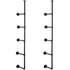 Space Saving 5 Shelf Wall Unit 69in Taller Industrial Metal