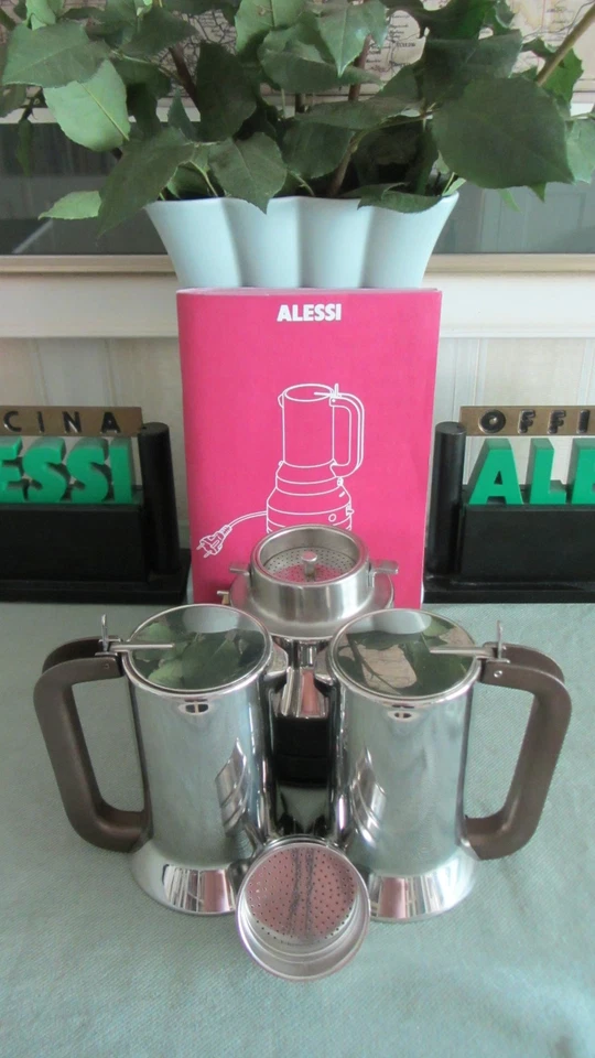 Alessi, RS07, elektrischer Espressokocher mit zweiten Aufsatz von Richard Sapper - Bild 2 von 4