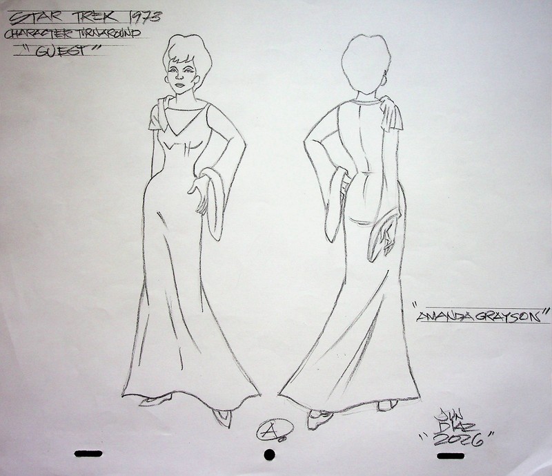 Star Trek: The Animated Series SIGNED Hand-Drawn  Juan Diaz Model Cel Recreation