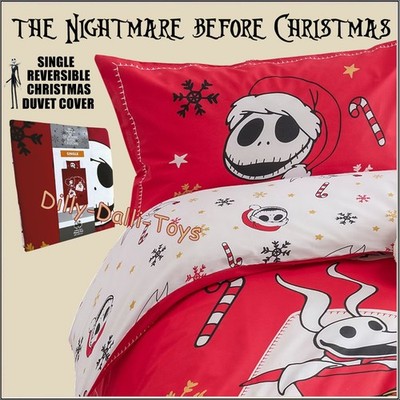 Disney Nightmare Before Christmas EINZELN Bettbezug Jack Skellington Sally rot