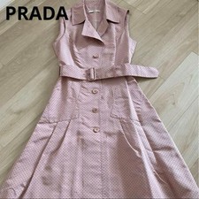 USED PRADA SIZE 38 SILK DRESS VERYGOOD